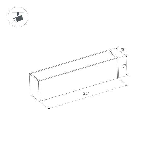 Трековый светильник Arlight Mag-Dark-45-L400-12W Warm3000 034998