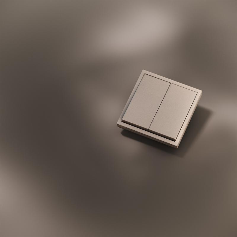 Клавиши для выключателя/переключателя двухклавишного, S70 Metal (платина)