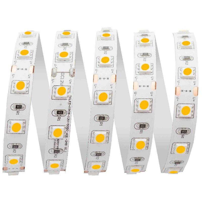 Светодиодная лента Apeyron 24В ПРО 14,4Вт/м smd5050 60д/м IP20 1100Лм/м 5м 3000К 00-308