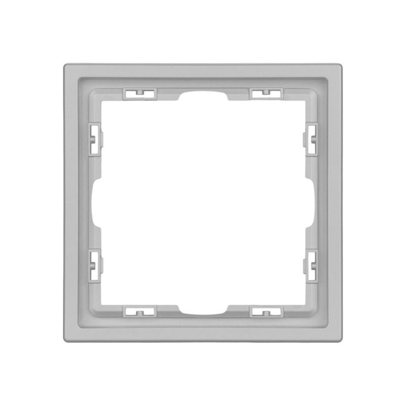 Рамка универсальная пластиковая софт-тач 1 пост никель Arlight FRM-SFPL-1-IS 059455(1)
