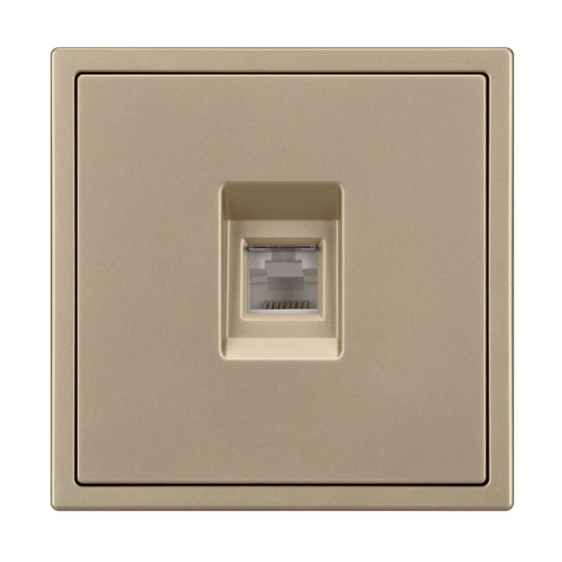 Механизм телефонной розетки Arlight SCT-NOBE-MTL1-SFPL-GD (RJ-11, 4C) (Золотой песок) 054302