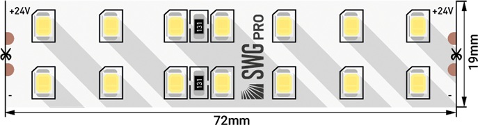 Светодиодная лента SWG2P196 SWG2P196-24-20-WW-20