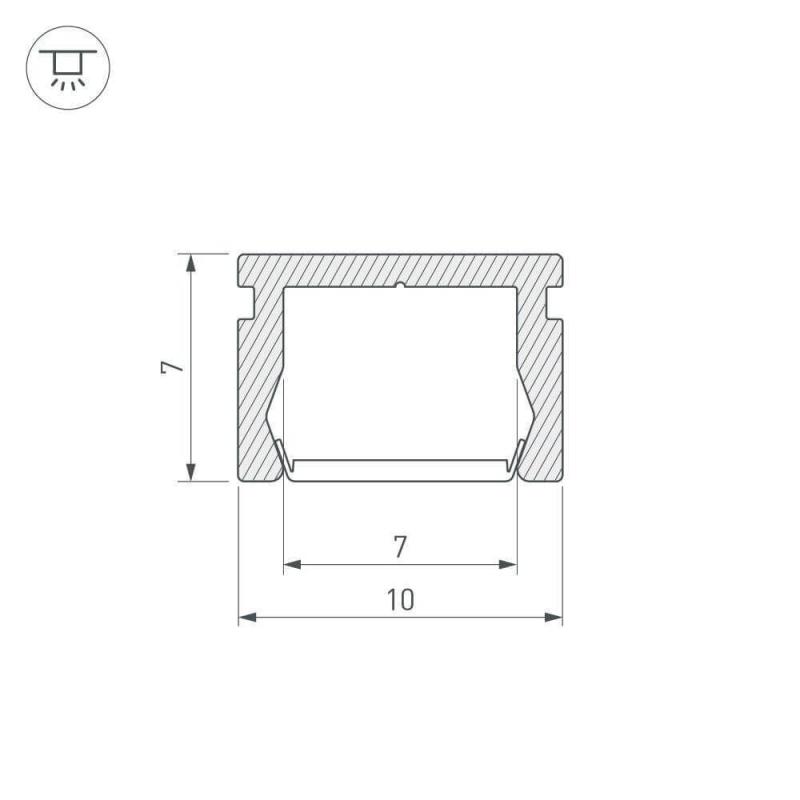Профиль Arlight PIK-1007-2000 ANOD 023856