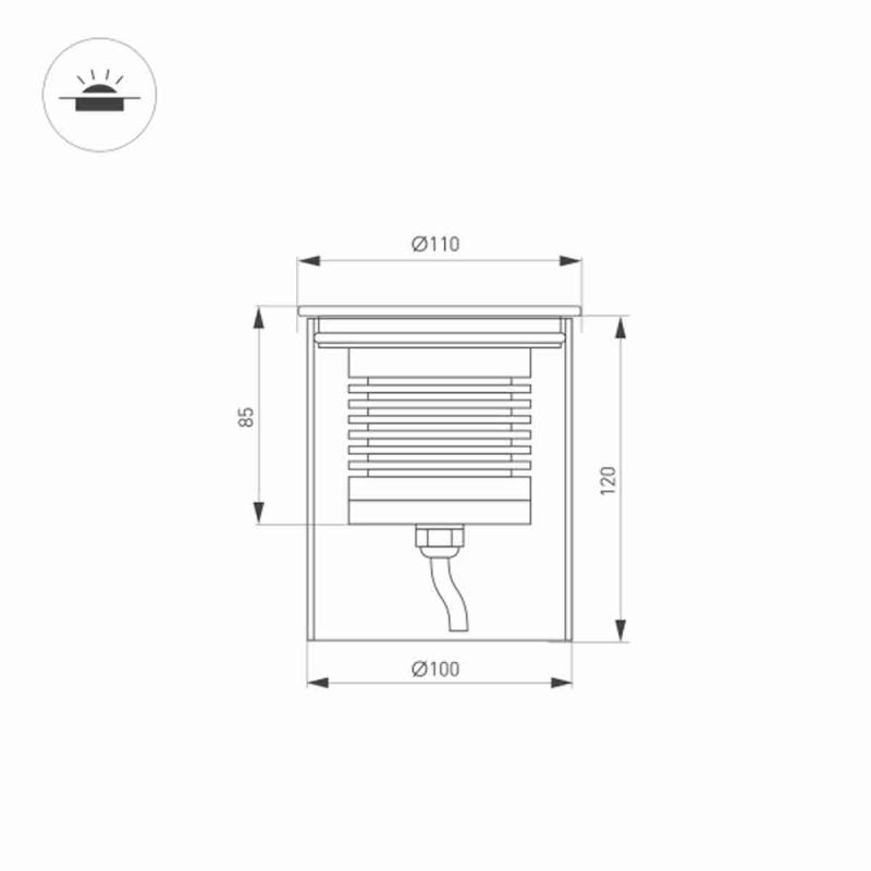 Ландшафтный светильник Arlight LTD-Ground-R110-15W Day4000 033578