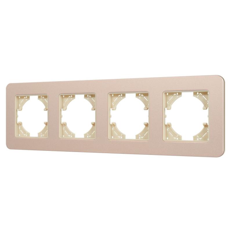 Рамка на 4 поста алюминиевая Arlight FRM-AKIRY-SFAL-4-GD 049745