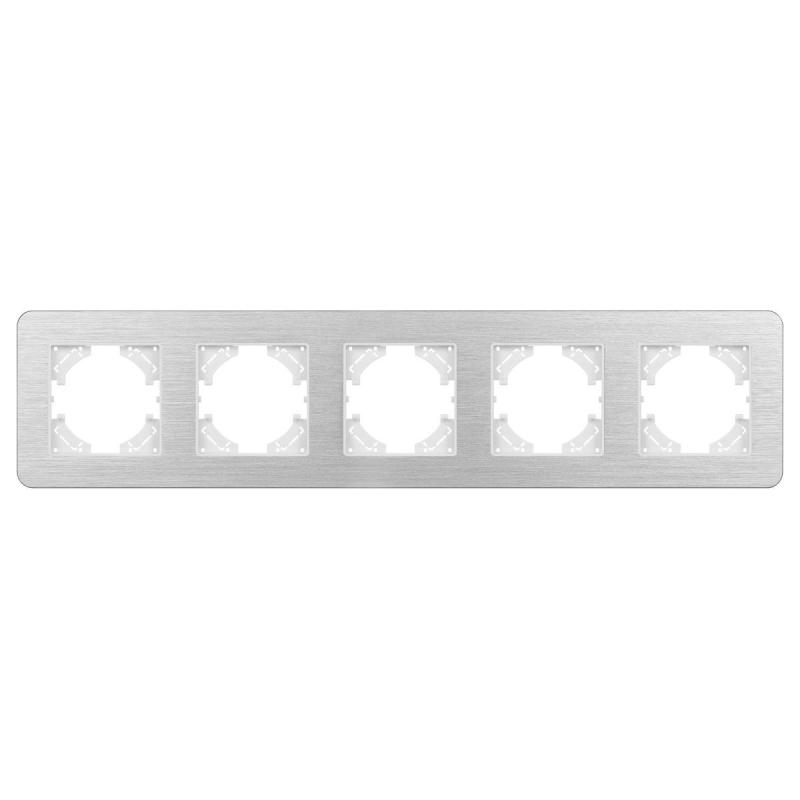 Рамка на 5 постов алюминиевая Arlight FRM-AKIRY-AL-5-SR 049734