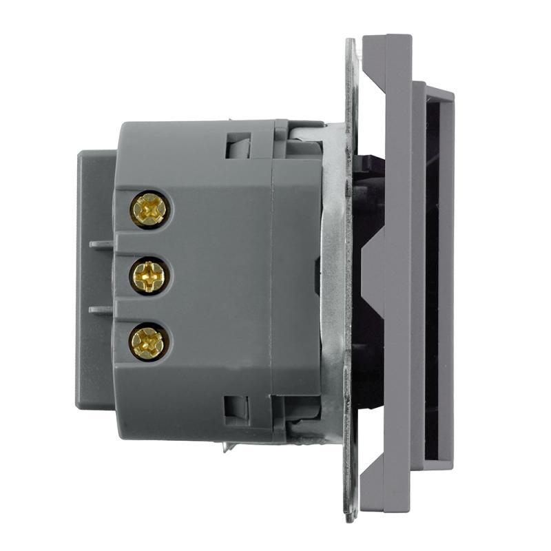 Выключатель карточный Stekker Эмили RSW40-5114-10 платиново-серый, soft touch 50699
