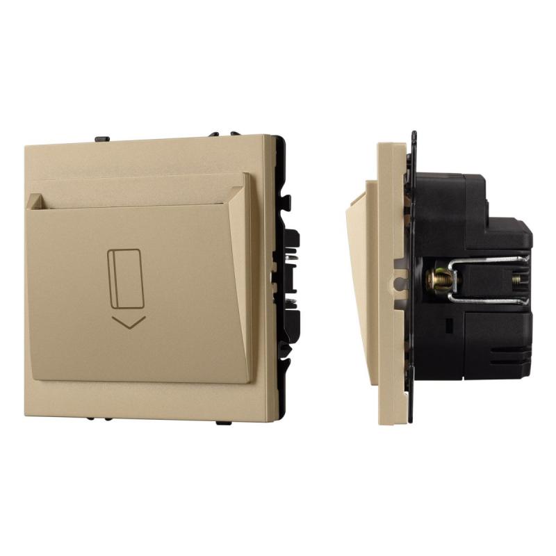 Выключатель карточный магнитный софт-тач золотой песок Arlight SWT-CRD-SFPL-GD (250V, 25A) 064813