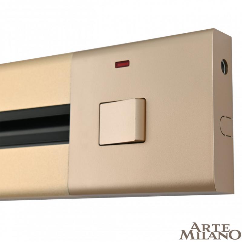 Накладной шинопровод с выключателем Arte Milano Am-track-sockets 385205TOB/50 Gold