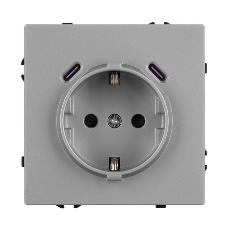 Механизм розетки с USB зарядкой Arlight SCT-NOBE-MUCC-SFPL-IS (230V, 16A) 061817