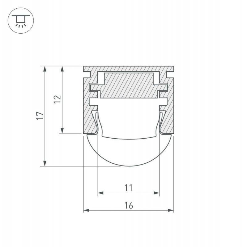 Профиль Arlight PDS-REGULOR-2000 ANOD 013874