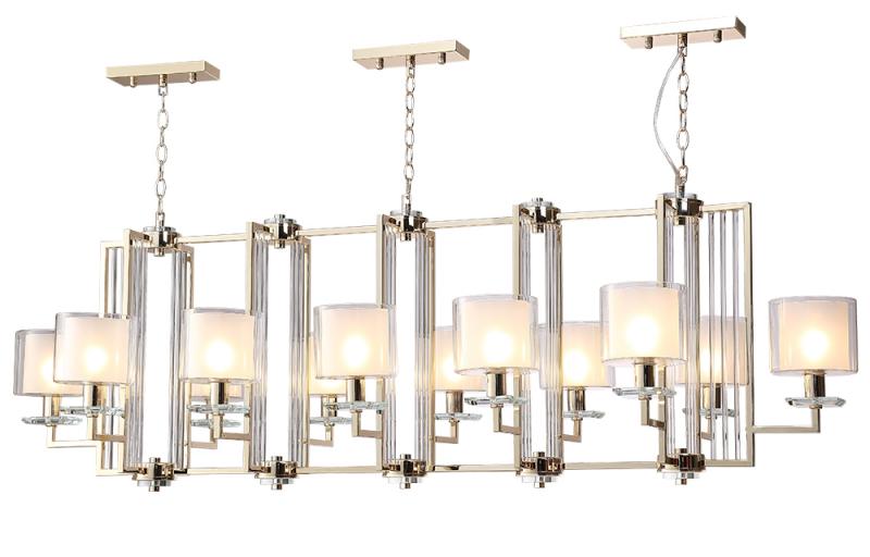 Подвесная люстра Crystal Lux NICOLAS SP12 L1600 GOLD/WHITE