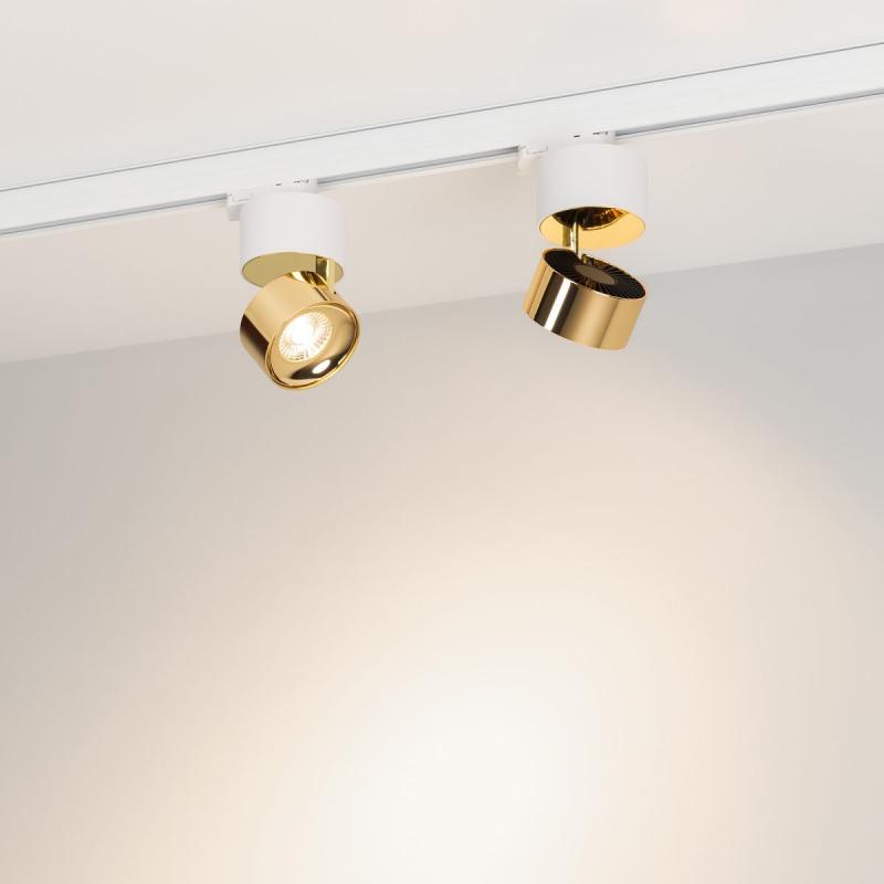 Трековый трехфазный светильник Arlight SP-PLURIO-TRACK-4TR-R77-9W Day4000 (WH-BRS, 36 deg, 230V) (IP20 Металл) 038100