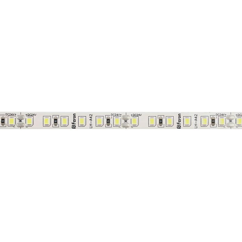 Светодиодная лента 24V Feron LS501, 120*SMD2835, 11W/m, IP20, 6000К (холодный белый) 53088