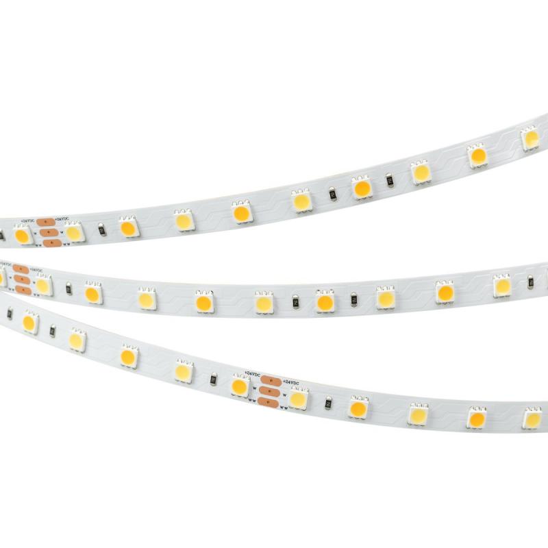 Светодиодная лента Arlight RT-B60-10mm 24V White-MIX (14.4 W/m, IP20, 5m) (Изменяемая ЦТ) 025213(2)