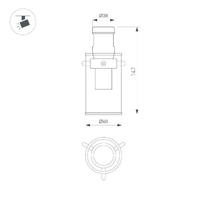 Трековый светильники Arlight ART-APRIORI-LANTERN-C-R60-5W Warm3000 044773