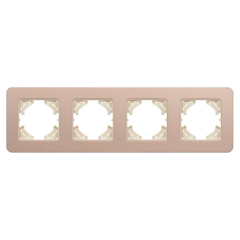 Рамка на 4 поста алюминиевая Arlight FRM-AKIRY-SFAL-4-GD 049745