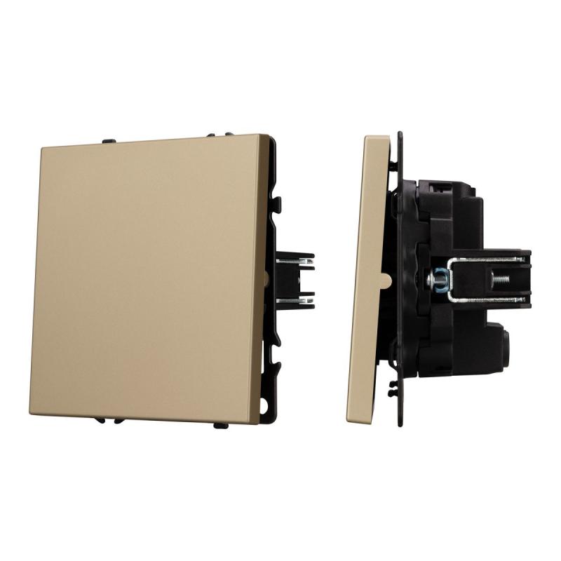 Выключатель перекрёстный 1 кл софт-тач золотой песок Arlight SWT-MKX1-SFPL-GD (250V, 10A) 054250(1)
