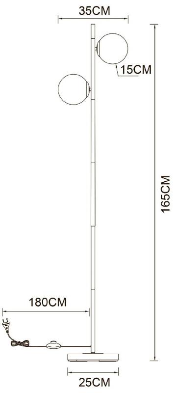 Торшер Arte Lamp Alcor A2224PN-2BK