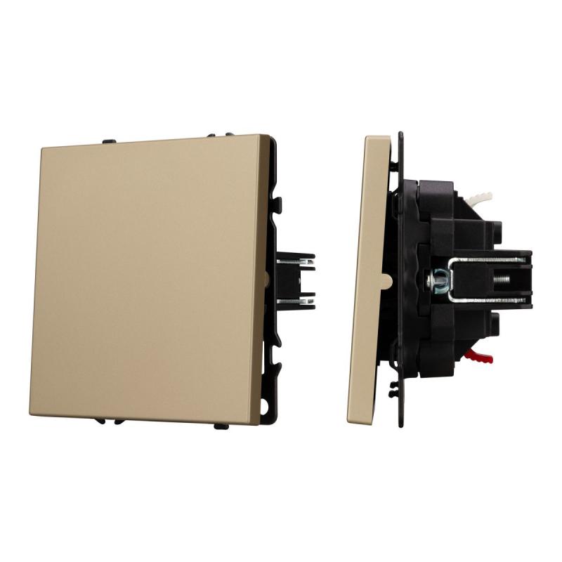 Выключатель звонковый 1 кл софт-тач золотой песок Arlight SWT-MKR1-SFPL-GD (250V, 10A) 054271(2)