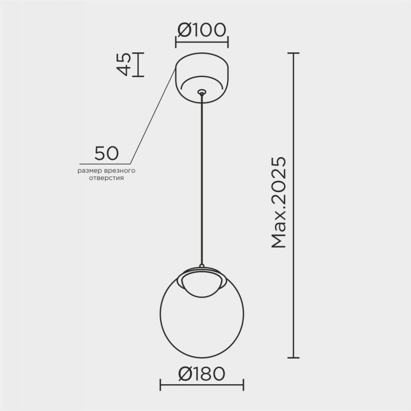 Подвесной светильник Modelux ML.2338.180 BK-GD