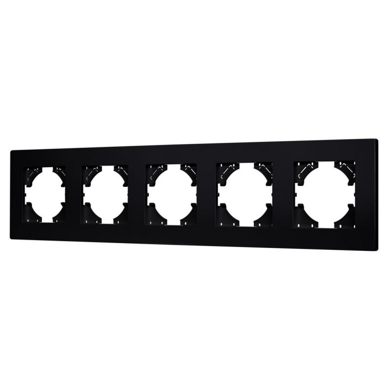 Рамка на 5 постов пластиковая Arlight FRM-PERIO-PL-5-BK 049763