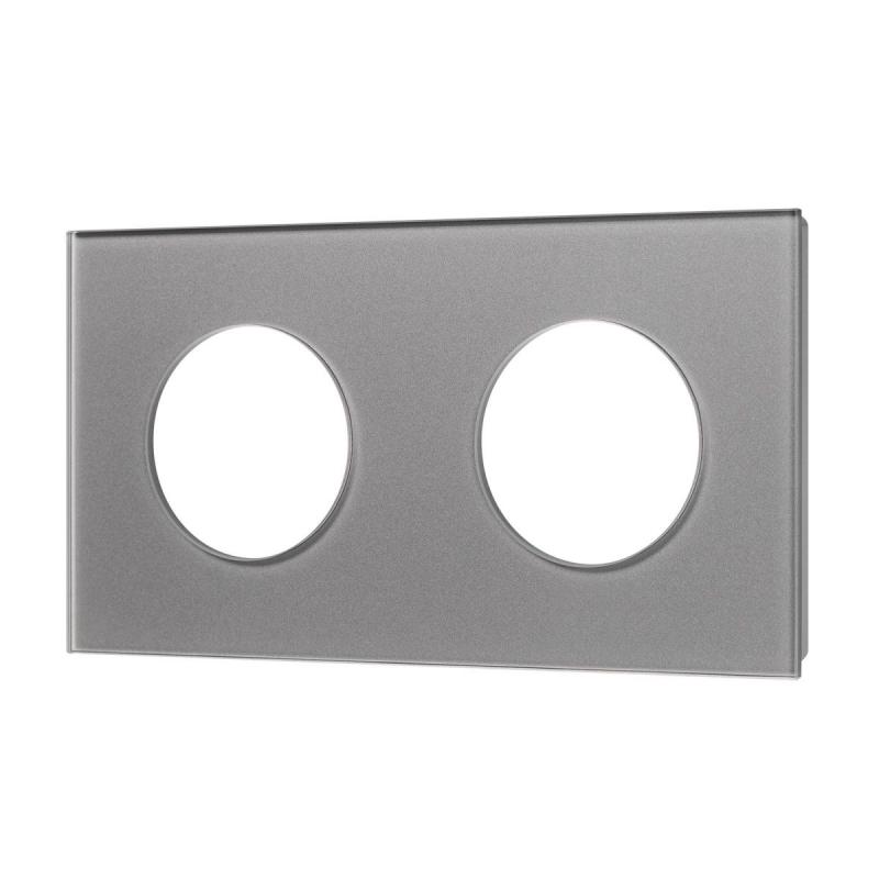 Рамка стеклянная на 2 поста Arlight FRM-GLARE-GC-2-GR 043837
