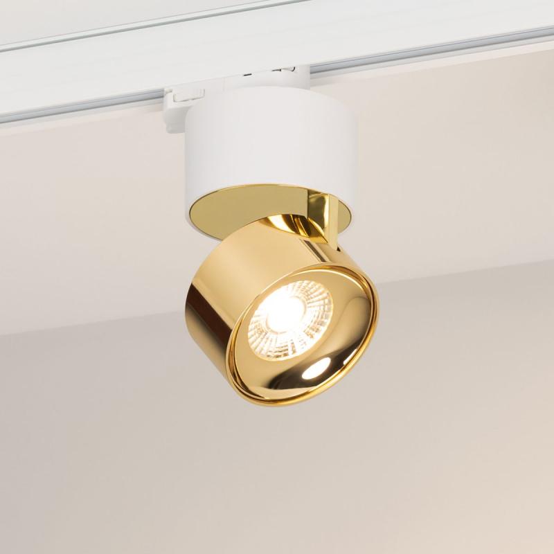 Трековый трехфазный светильник Arlight SP-PLURIO-TRACK-4TR-R77-9W Day4000 (WH-BRS, 36 deg, 230V) (IP20 Металл) 038100