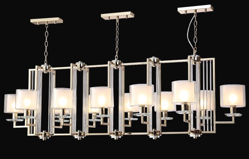 Подвесная люстра Crystal Lux NICOLAS SP12 L1600 GOLD/WHITE