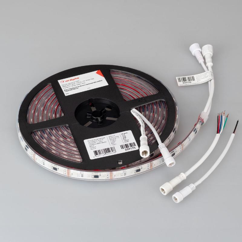 Светодиодная герметичная лента Arlight DMX-PFS-B60-12mm 12V RGB-PX3 (14 W/m, IP68, 5060, 5m) 039175