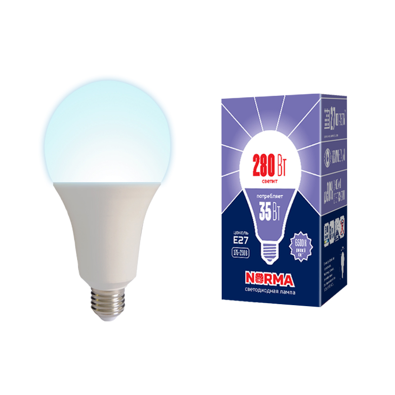 Лампа светодиодная Volpe Norma LED-A95-35W/6500K/E27/FR/NR картон UL-00005609