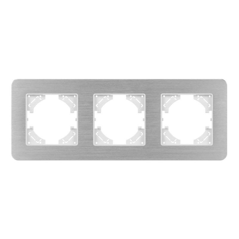 Рамка на 3 поста алюминиевая Arlight FRM-AKIRY-AL-3-SR 049728