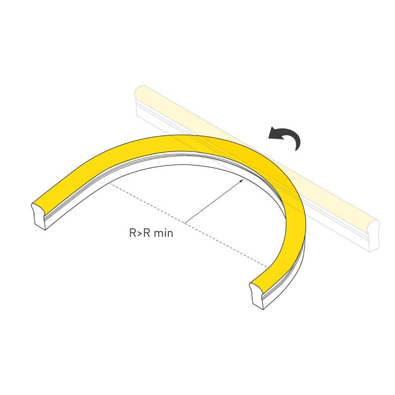 Светодиодная герметичная лента Arlight WAVE-SIDE-A120-12x25mm 230V Red (12 W/m, IP67, 50m, wire x2) 051942