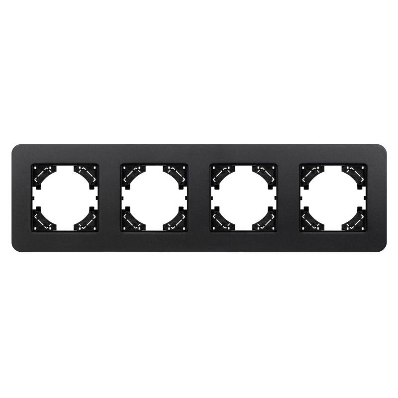Рамка на 4 поста алюминиевая Arlight FRM-AKIRY-SFAL-4-BK 049744