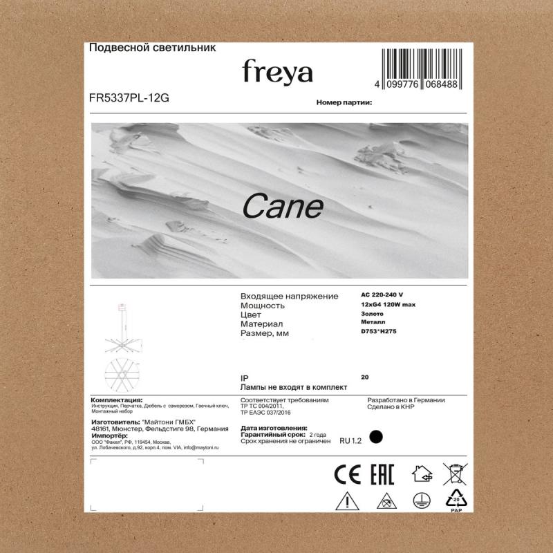 Подвесной светильник Freya Сane FR5337PL-12G