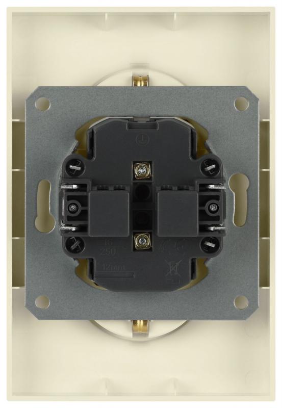 Розетка Эра Arktik 16-2107-02 без заземления двойная 2X2P 16А-250В слоновая кость Б0071682