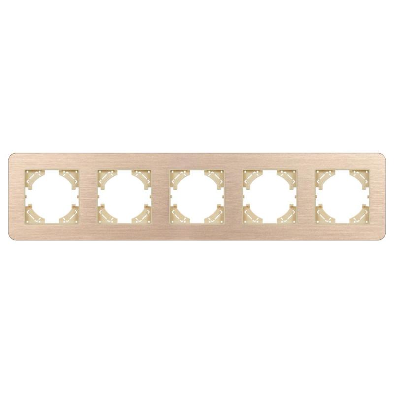 Рамка на 5 постов алюминиевая Arlight FRM-AKIRY-AL-5-GD 049736