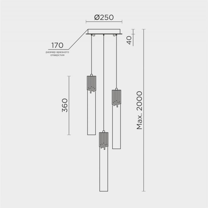 Подвесной светильник Modelux ML.88992.3 CR