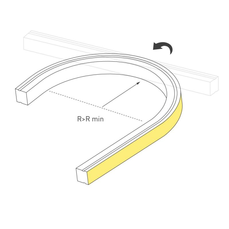 Светодиодная лента герметичная Arlight MOONLIGHT-PRO-TOP-X320-13x12mm 48V White6000 (9.6 W/m, IP67, 30m, wire x2) (Вывод боковой) 061056