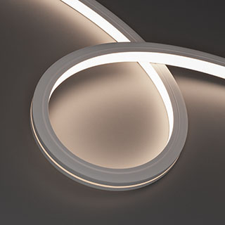 Светодиодная лента герметичная Arlight MOONLIGHT-PRO-TOP-X320-20x20mm 48V White6000 (10 W/m, IP67, 30m, wire x2) (Вывод боковой) 061075