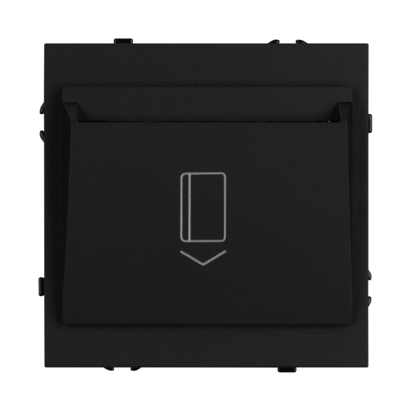 Выключатель карточный магнитный софт-тач черный оникс Arlight SWT-CRD-SFPL-BK (250V, 25A) 064401