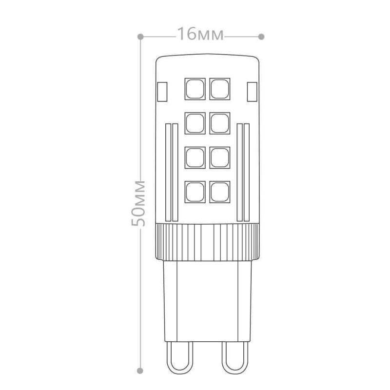 Лампа светодиодная Feron G9 5W 6400K Прямосторонняя Матовая LB-432 25771