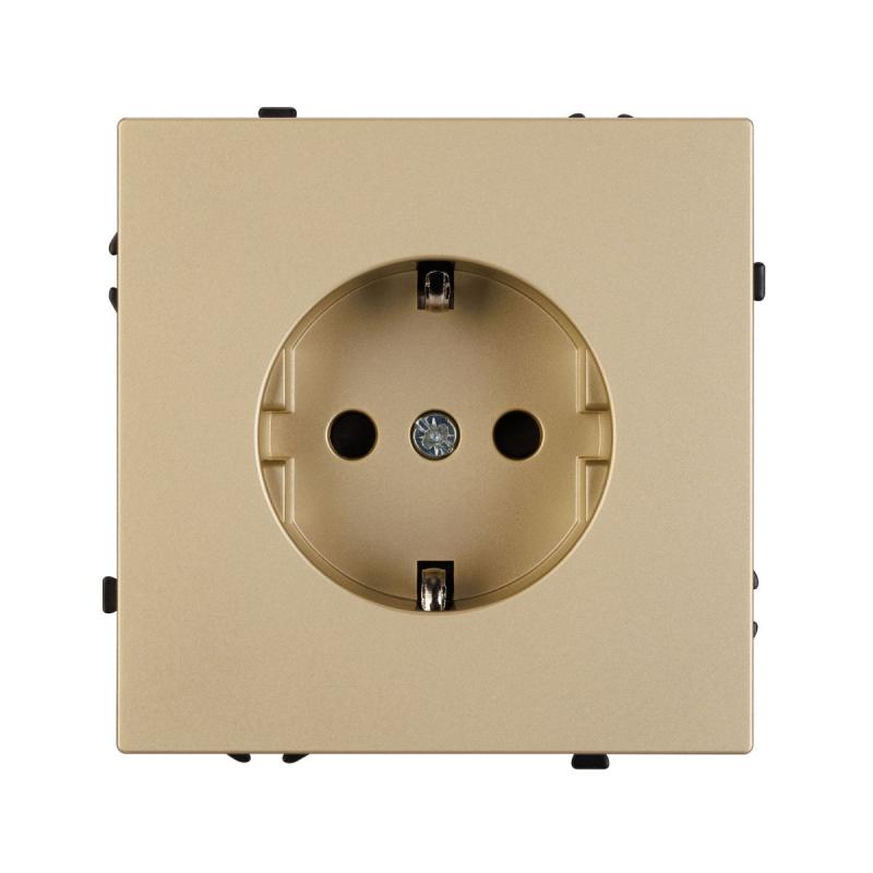 Розетка зк со шторками софт-тач золотой песок Arlight SCT-MEU-SFPL-GD (250V, 16A) 054278(1)