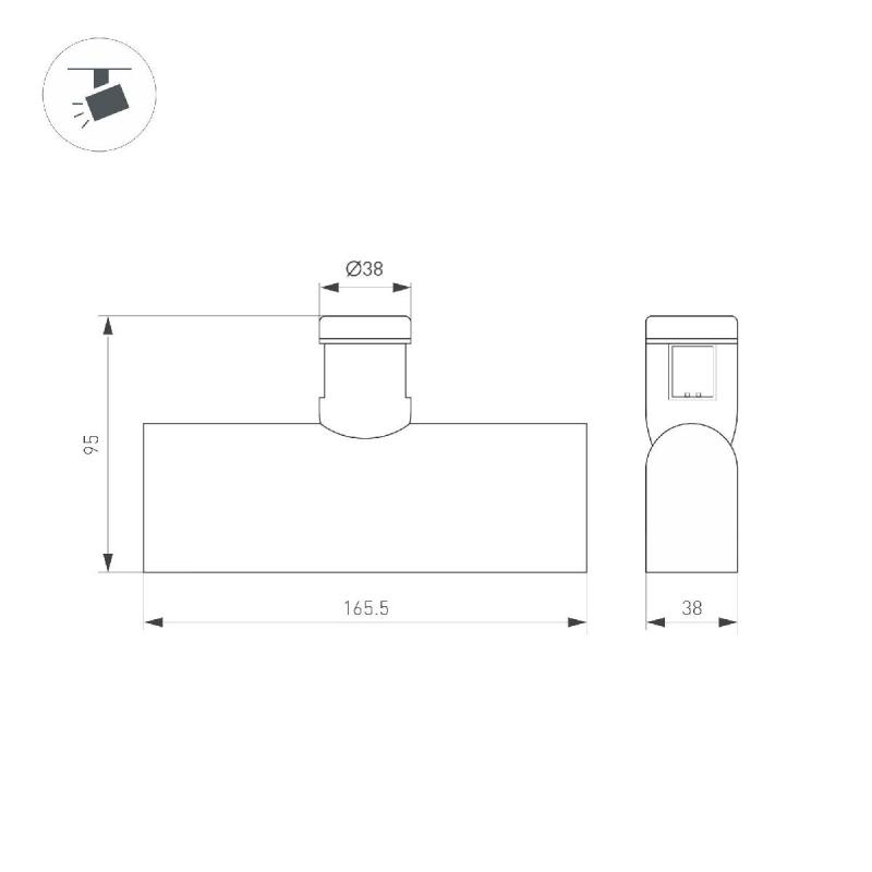 Трековый светильники Arlight ART-APRIORI-LASER-L165-8W Day4000 039392