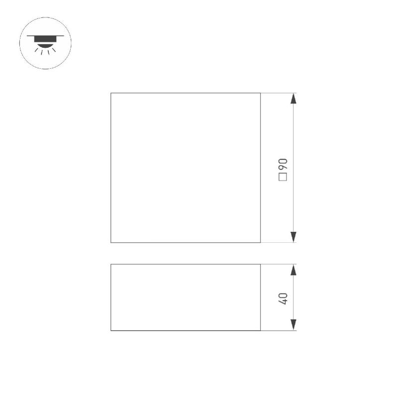 Встраиваемый светильник Arlight DL-GRIGLIATO-S90x90-12W Day4000 047678