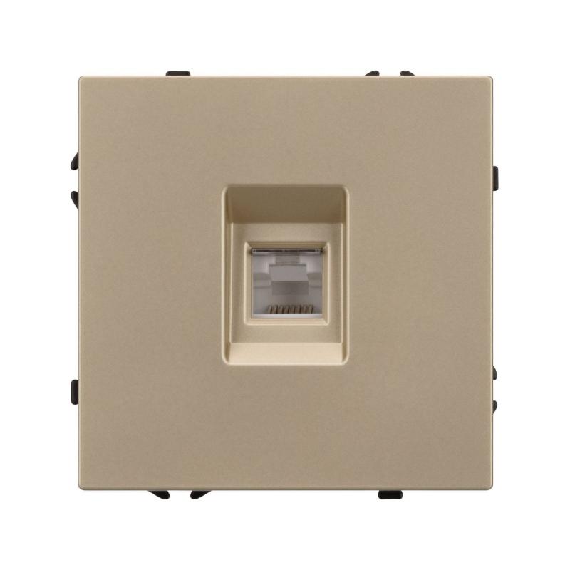 Механизм телефонной розетки Arlight SCT-NOBE-MTL1-SFPL-GD (RJ-11, 4C) (Золотой песок) 054302