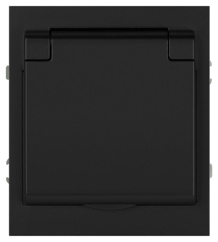 Розетка Эра Arktik 16-2103-05 с заземлением 2P+E Schuko со шторками с крышкой 16А-250В антрацит Б0070438