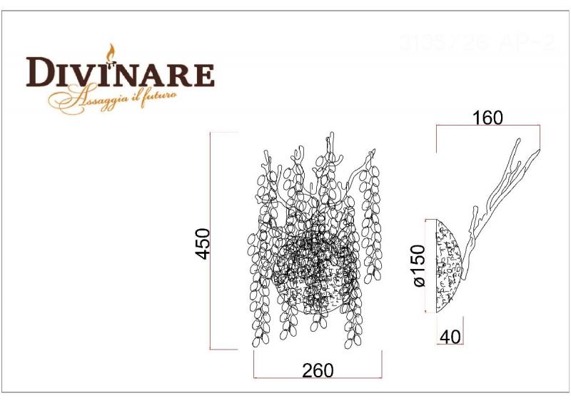 Настенный светильник Divinare Salice 3135/26 AP-2