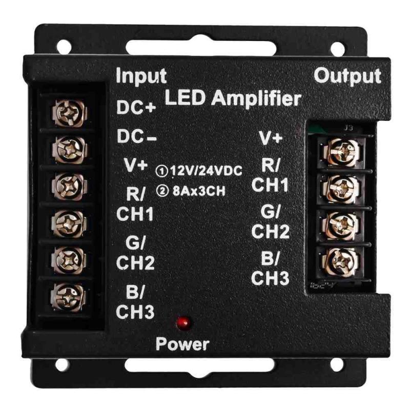 Усилитель RGB Apeyron 12В 288Вт 3 канала*8А 04-04(288)