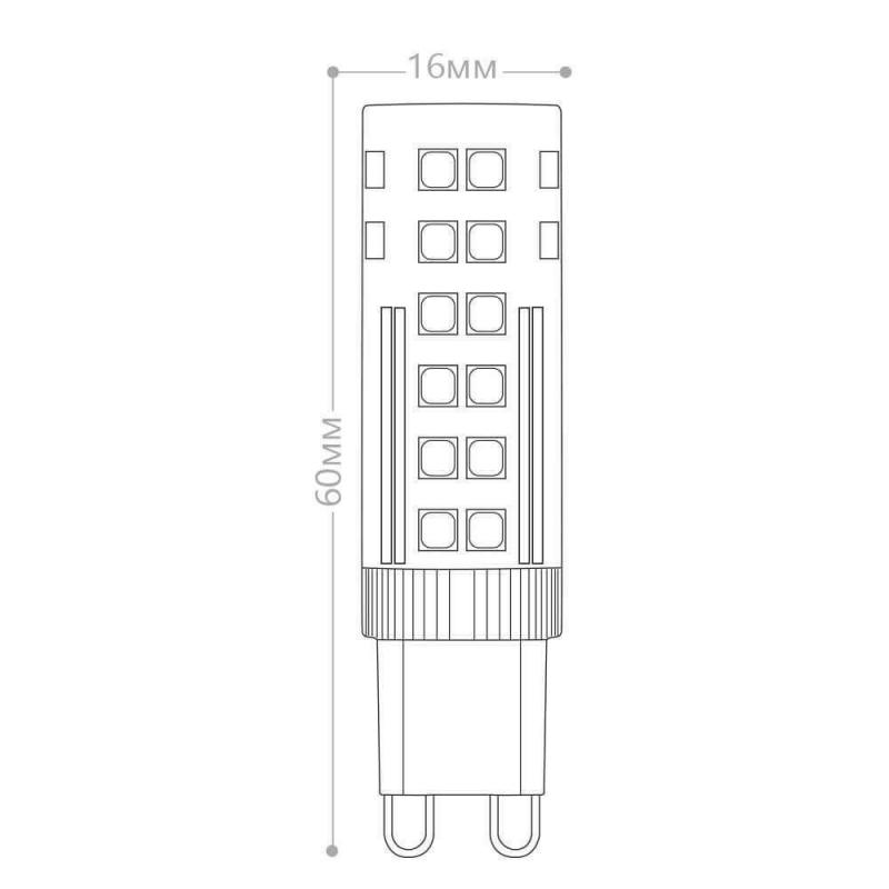 Лампа светодиодная Feron G9 7W 4000K Прямосторонняя Матовая LB-431 25756